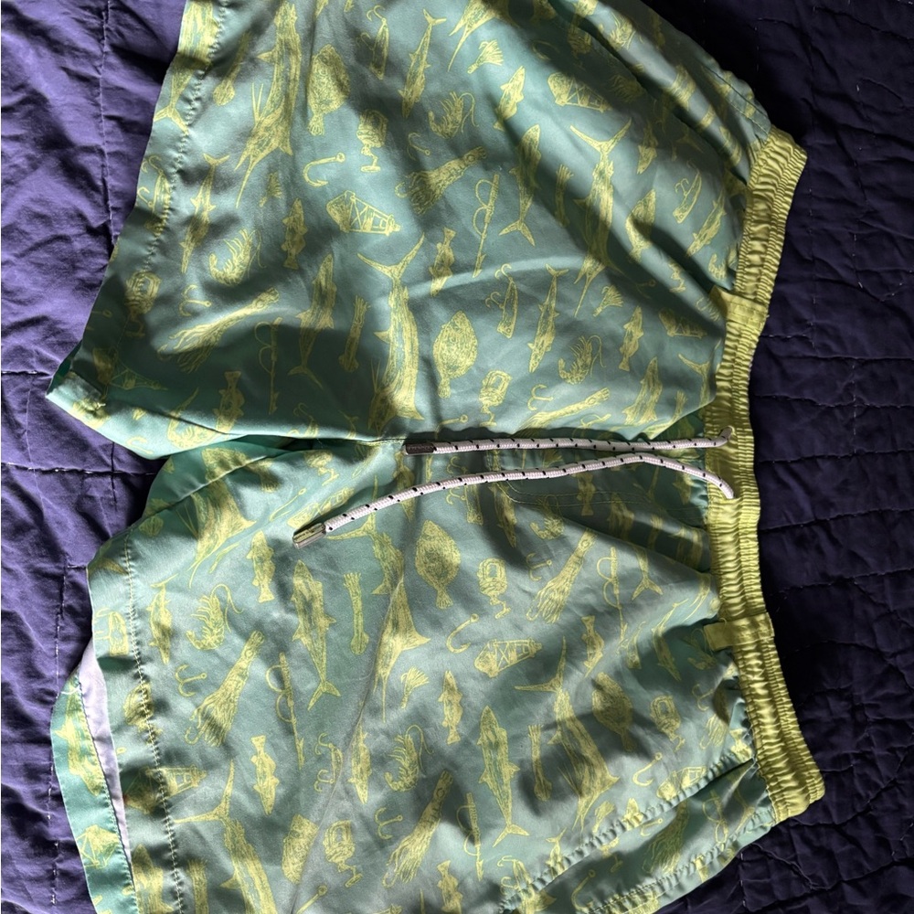 Southern Marsh Blue and White Swim Shorts
